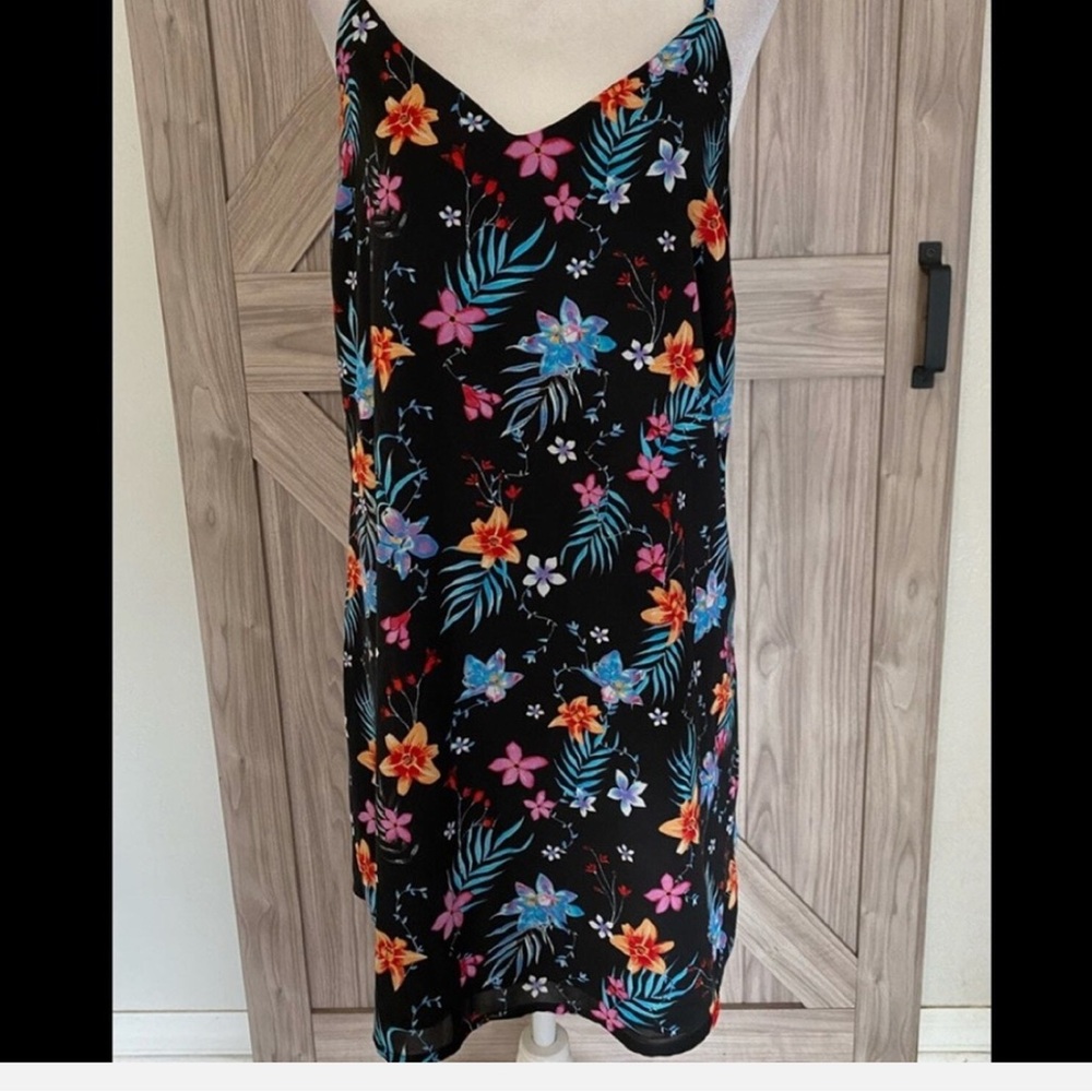 Cotton On Black Floral Slip Dress